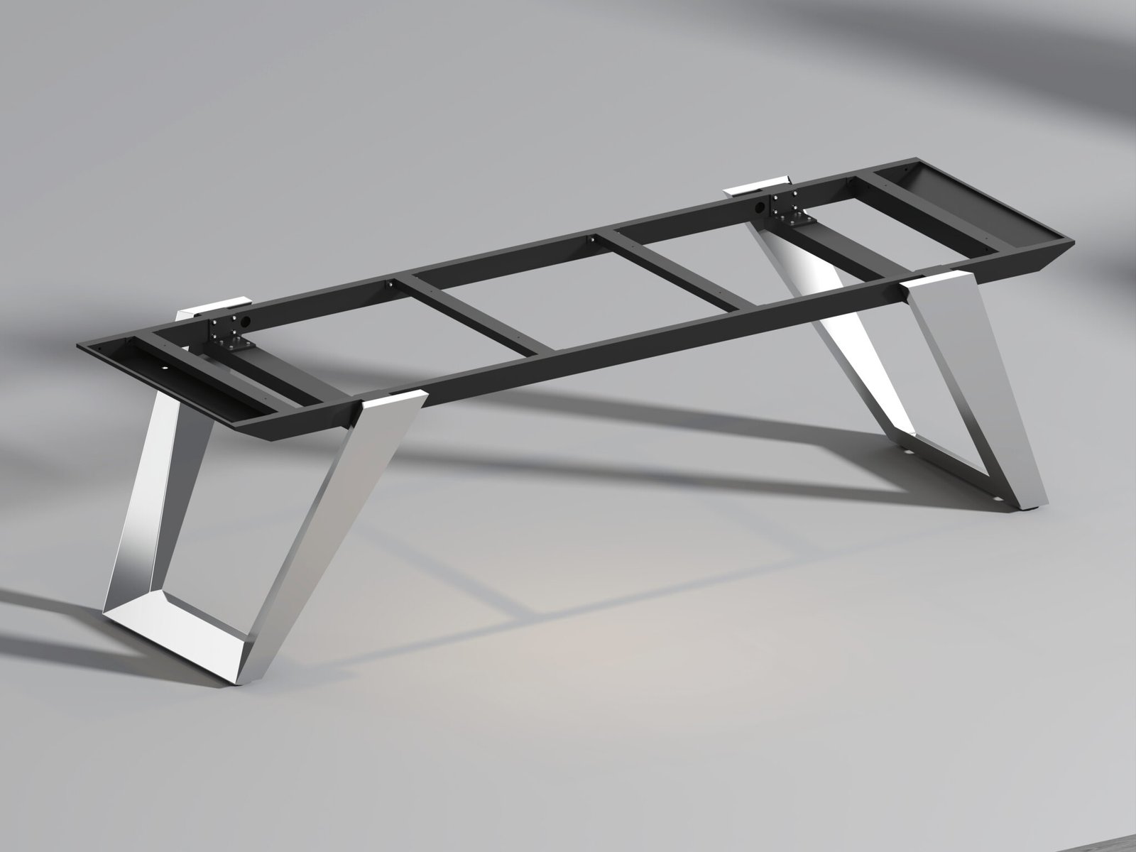 Allen open metal frame and angled end support