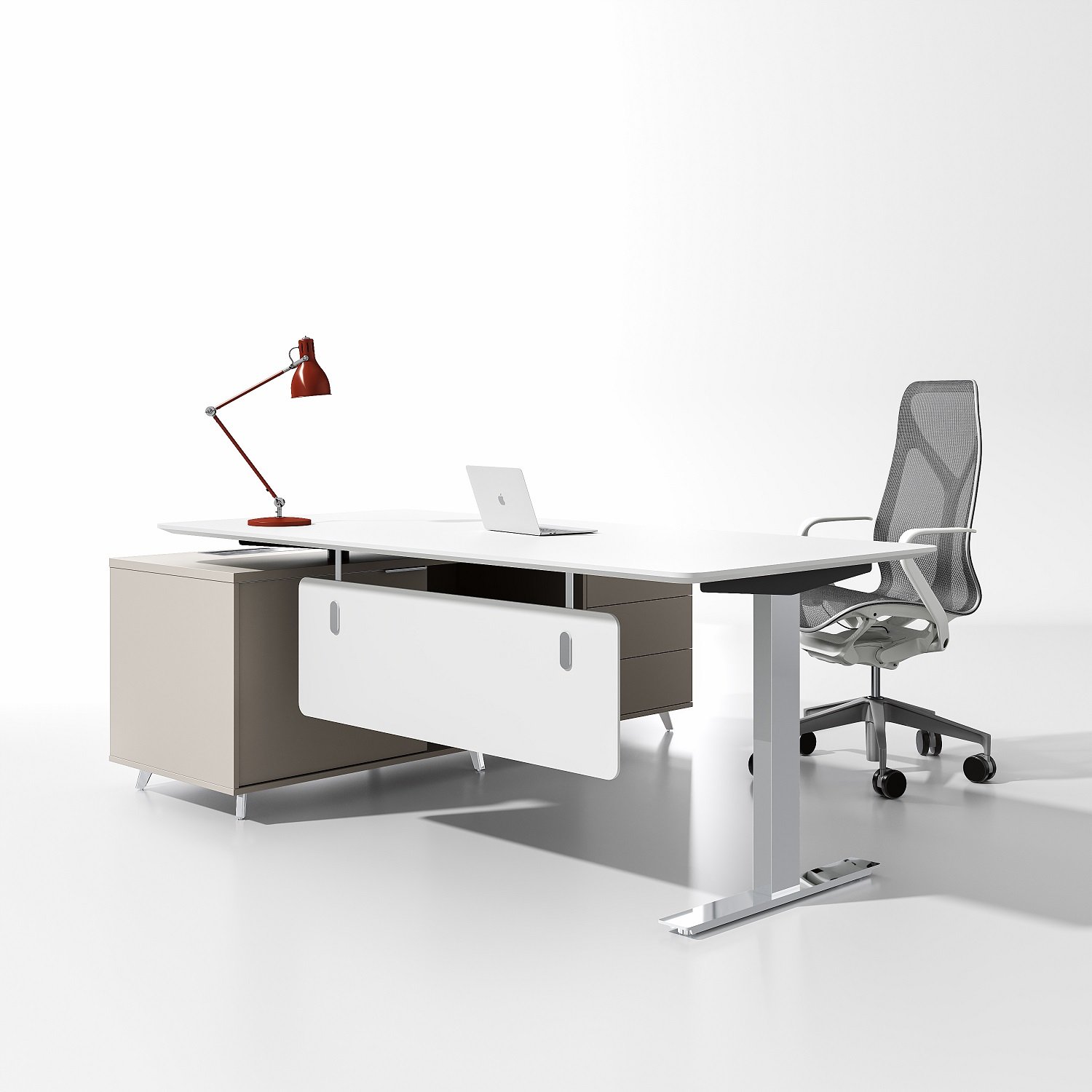 Desi executive desk with cabinet