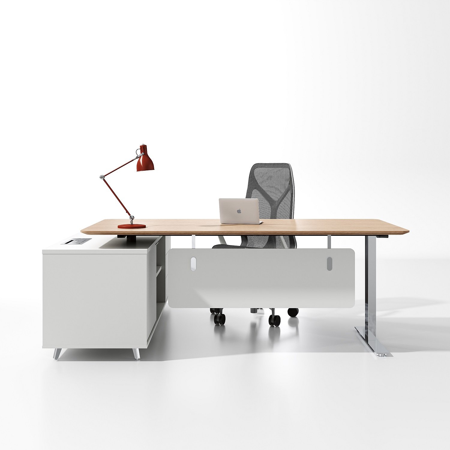 Desi desk and cabinet composition