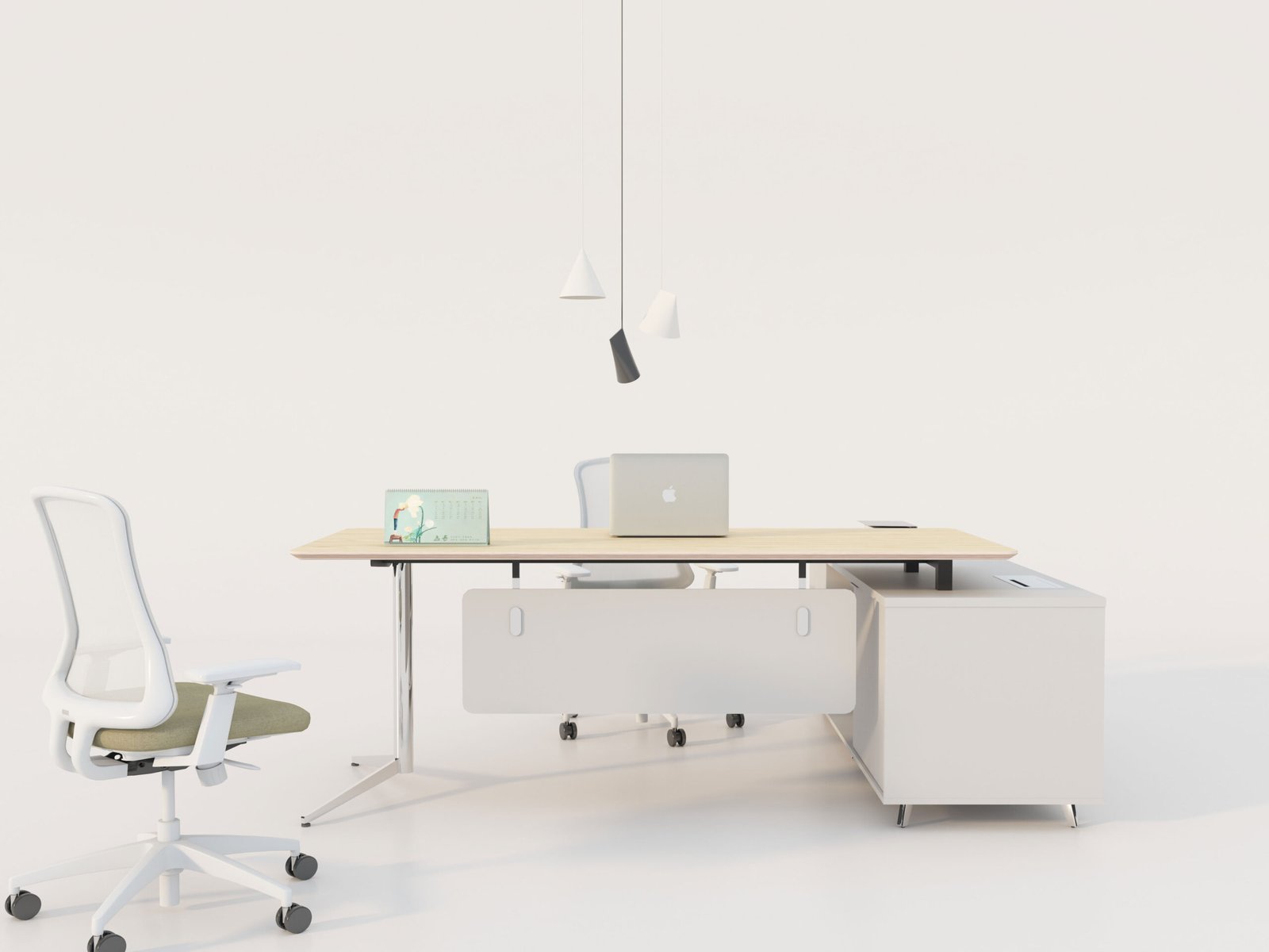 Noah executive desk with cabinet