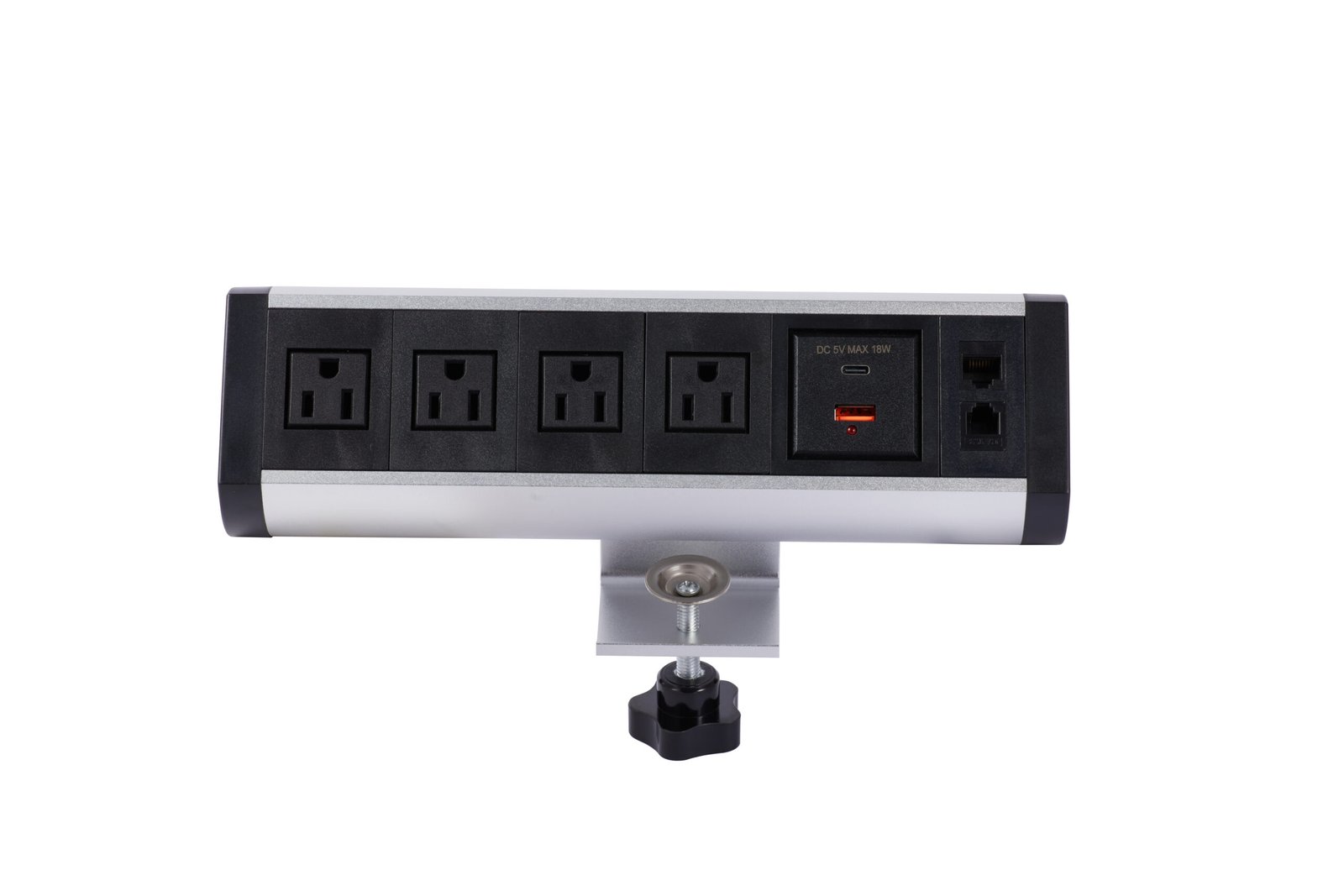 Front view of the AM-1701 power and connectivity modules