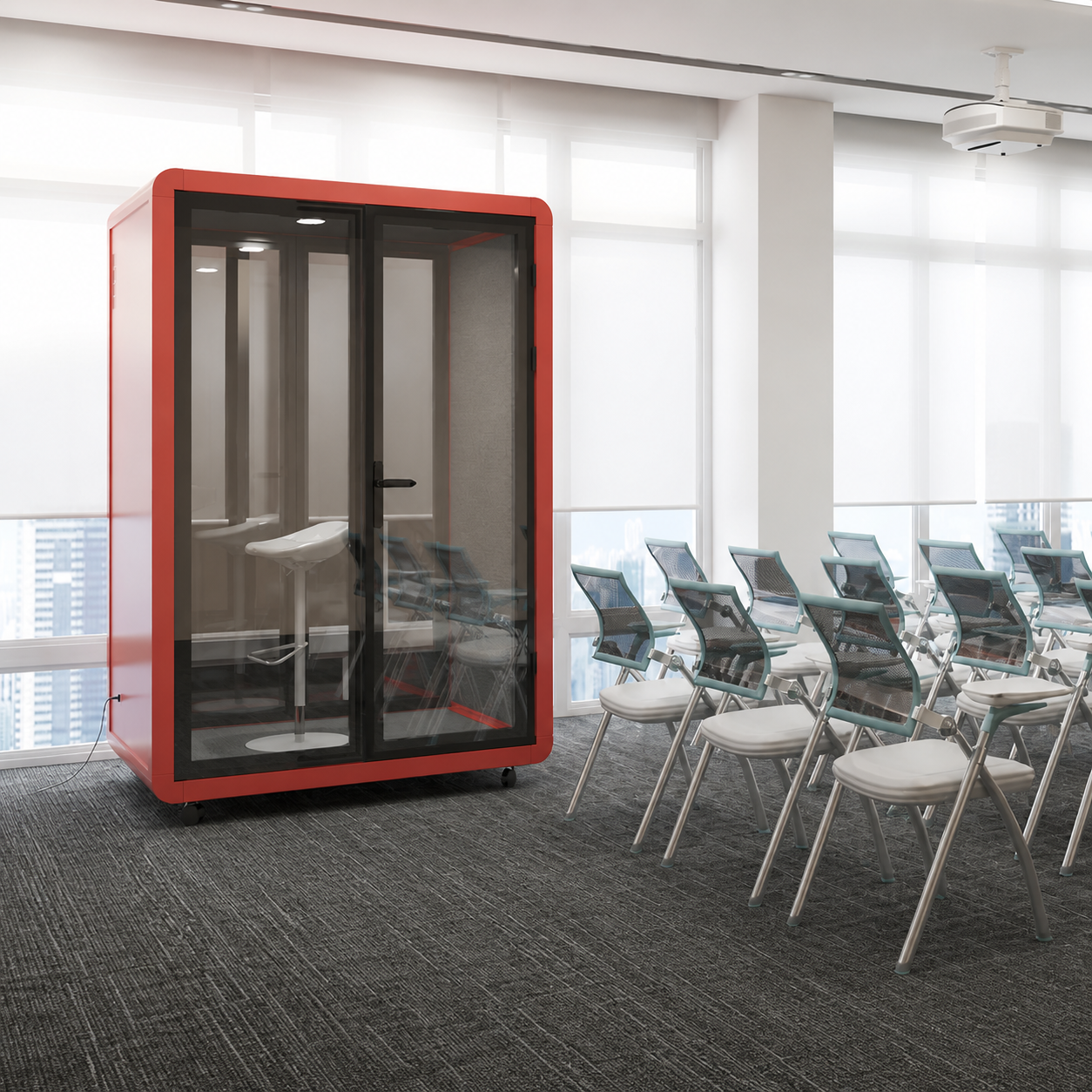 Norda two person acoustic phone booth